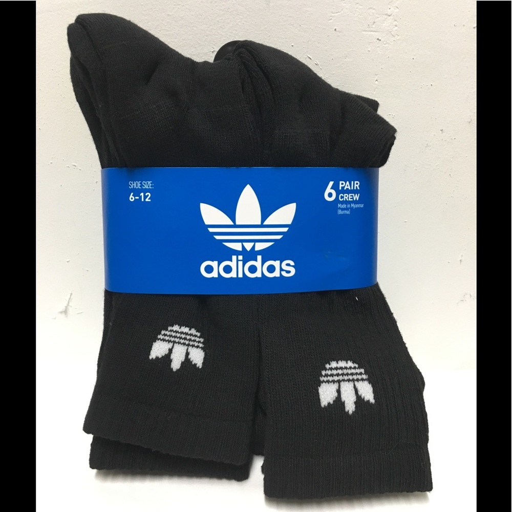 Adidas Men’s Crew Length Black Socks